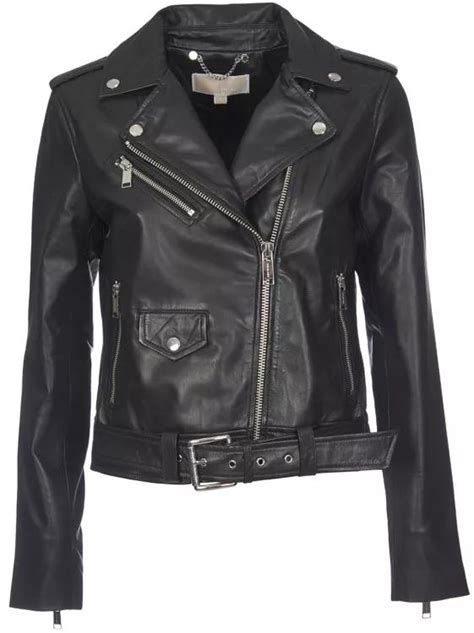 michael kors jassen dames|michael kors leather jacket.